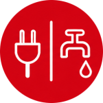 Elektro- und Sanitäranschlüsse